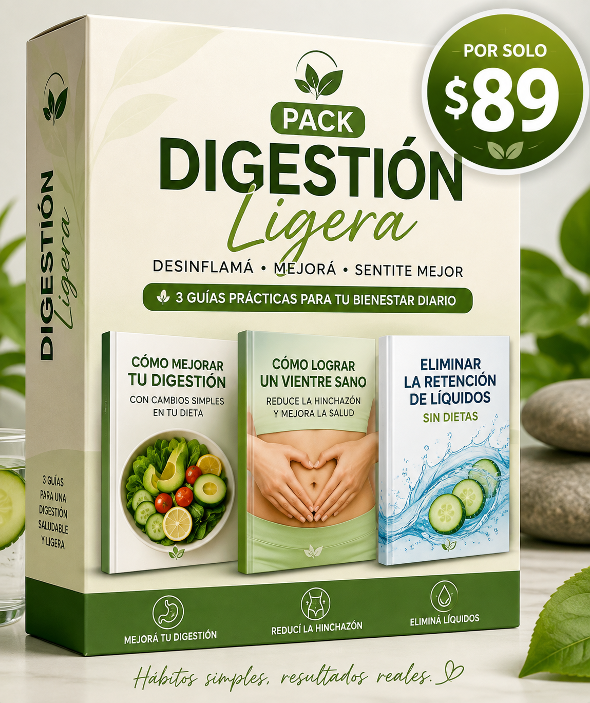 PACK DIGESTIÓN LIGERA – 3 GUÍAS PARA SENTIRTE MEJOR